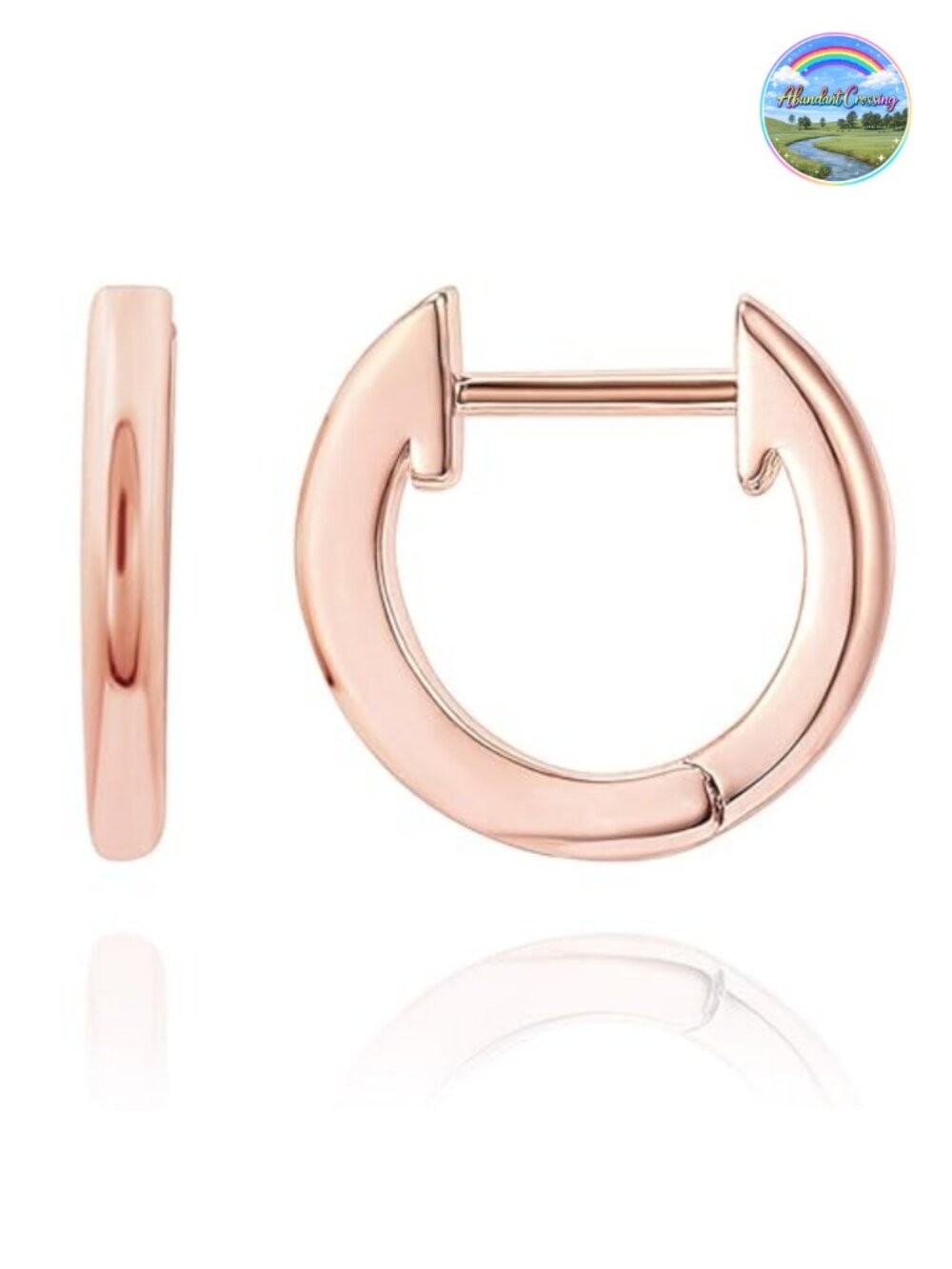 Small Gold Plated Huggie Hoop Earrings 18K Vermeil Minimalist